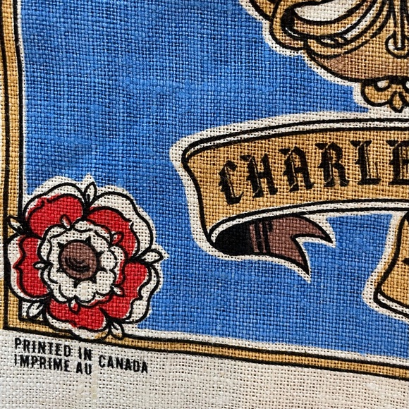 Linen tea towel featuring Charles and Diana the Royal Wedding 1981. - Picture 3 of 5